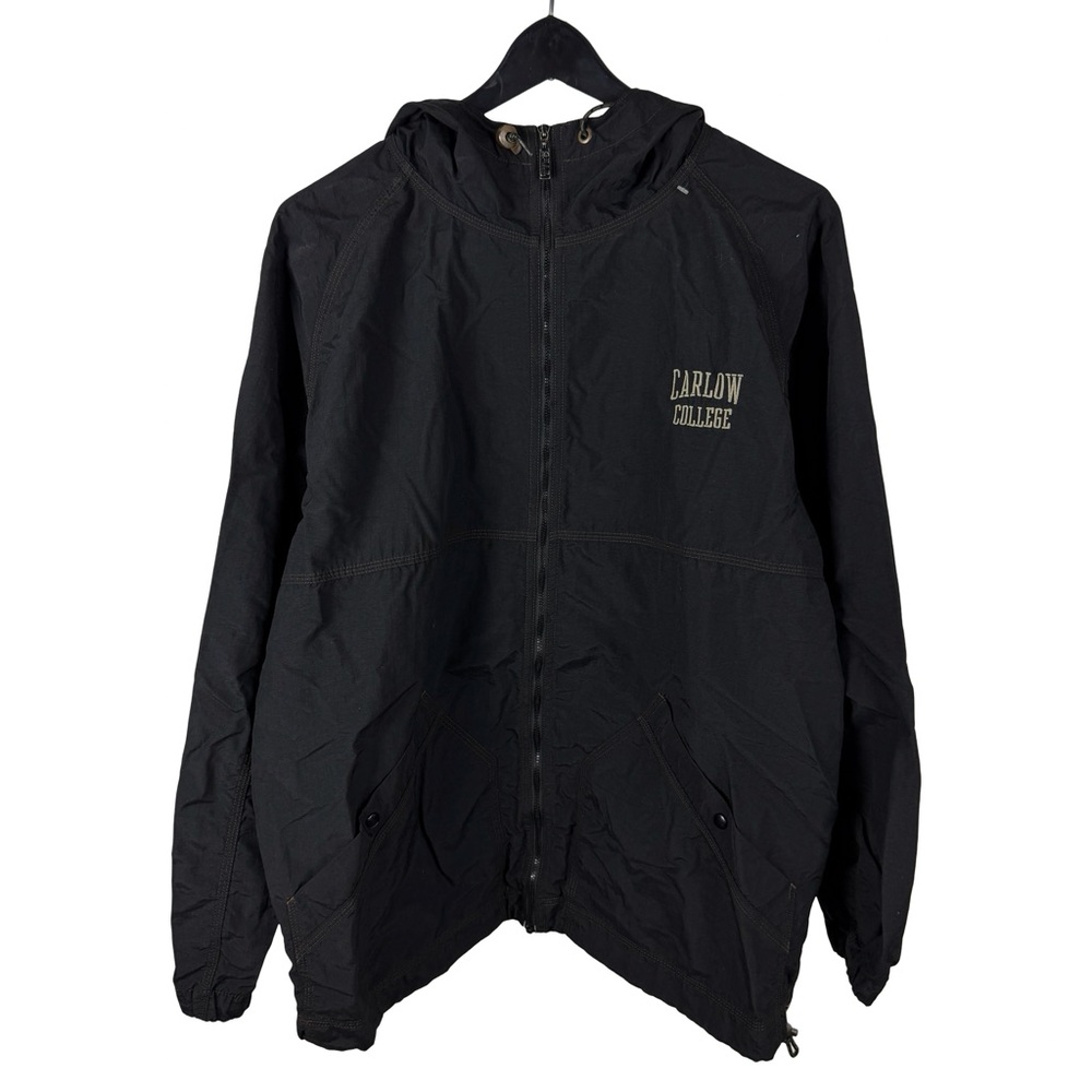 Vintage 90s GEAR Sports Carlow College Windbreaker Black Jacket M